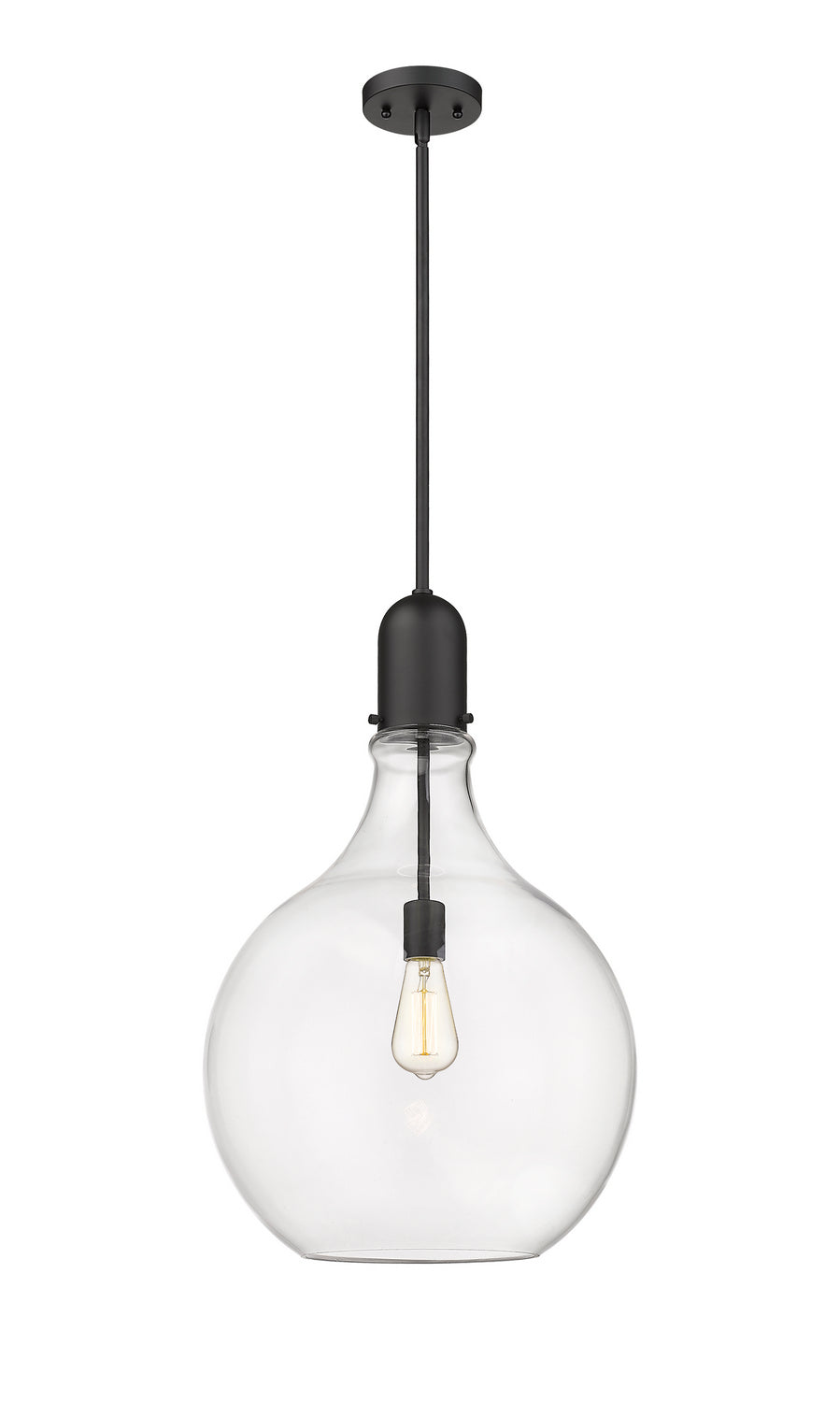 Innovations Auralume 492-1S-BK-G582-16-LED Pendant Light - Matte Black