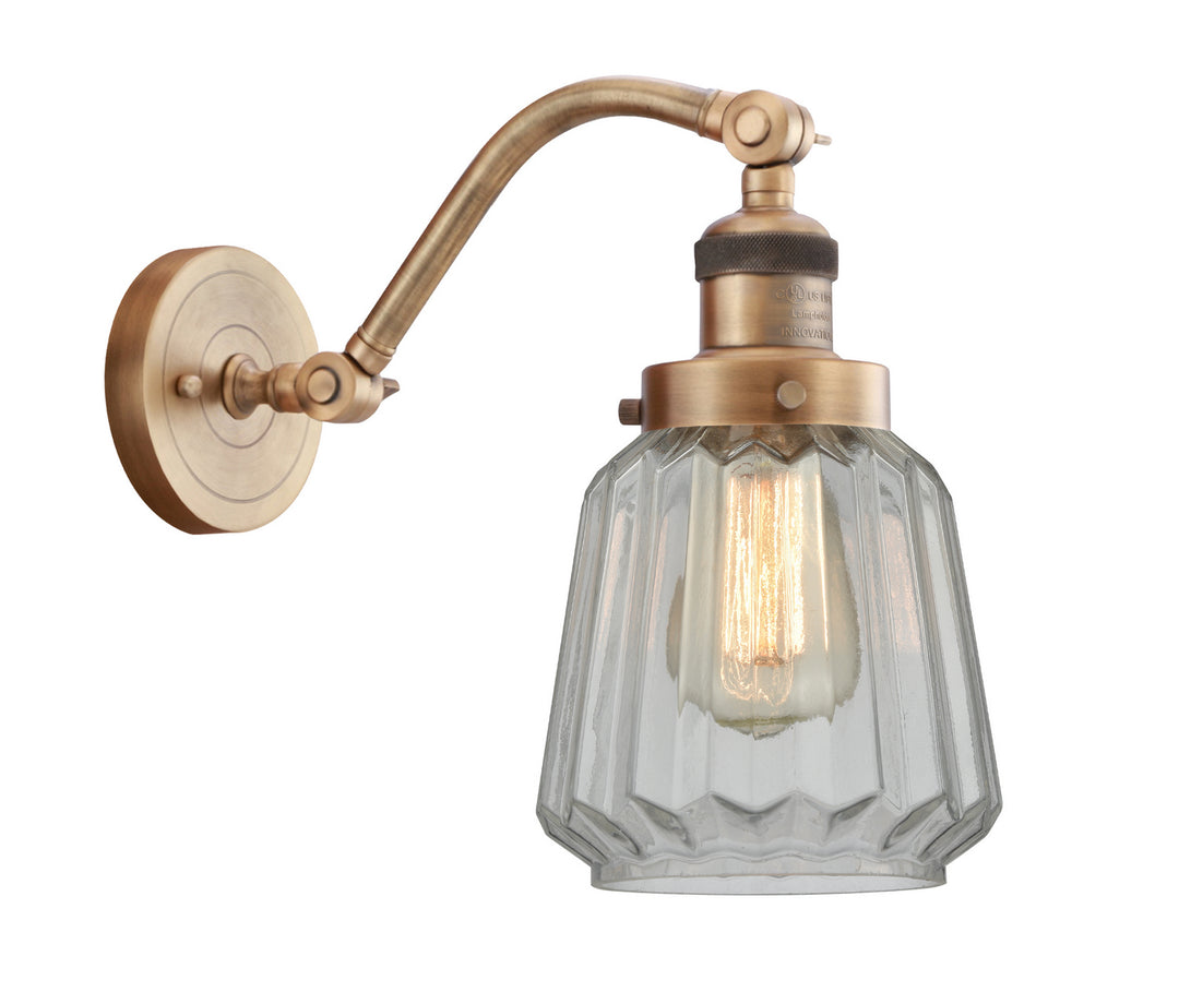 Innovations Franklin Restoration 515-1W-BB-G142-LED Wall Sconce Light - Brushed Brass