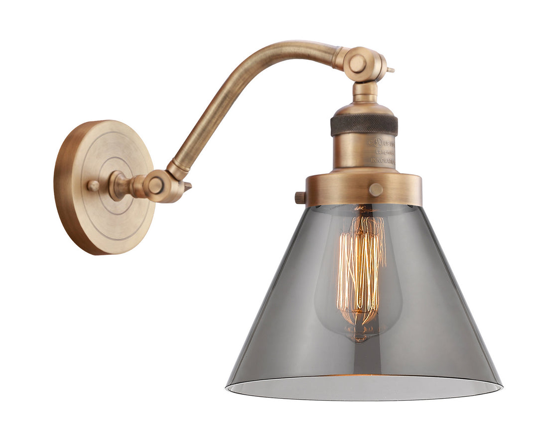 Innovations Franklin Restoration 515-1W-BB-G43 Wall Sconce Light - Brushed Brass