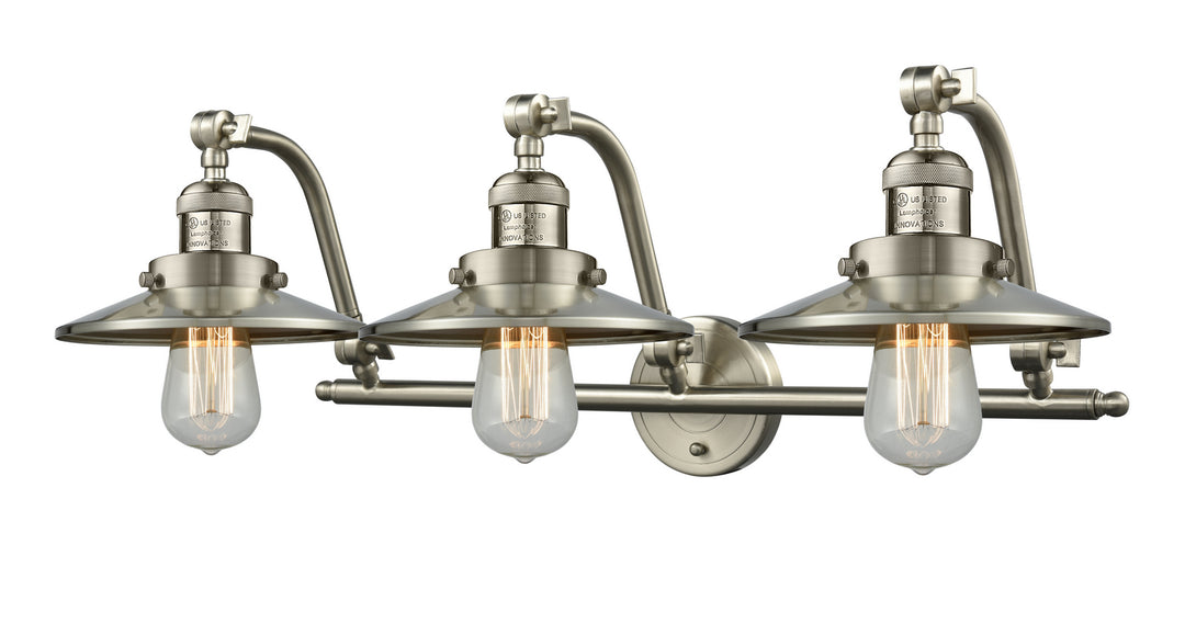 Innovations Franklin Restoration 515-3W-SN-M2-LED Bath Vanity Light 28 in. wide - Brushed Satin Nickel