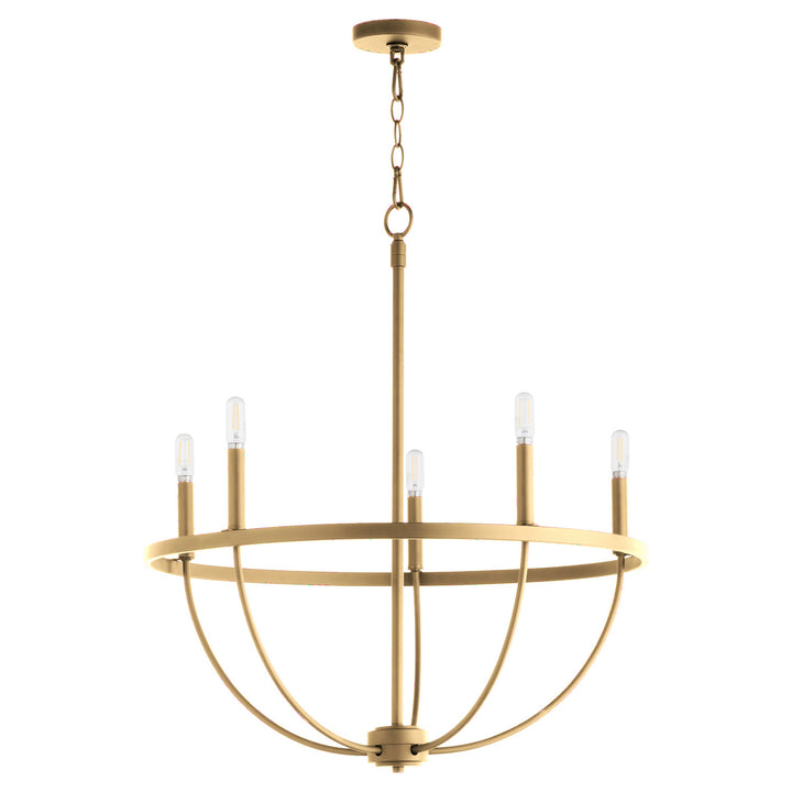 Quorum Tribute 6374-5-80 Chandelier Light - Aged Brass
