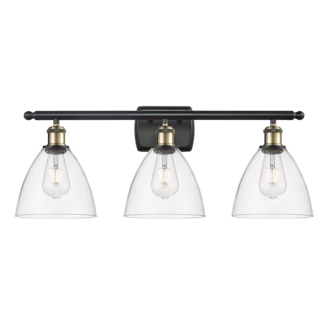 Innovations Ballston 516-3W-BAB-GBD-752 Bath Vanity Light 28 in. wide - Black Antique Brass