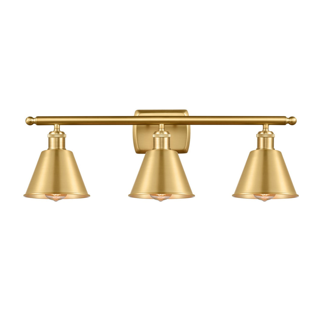Innovations Ballston 516-3W-SG-MBC-8-SG-LED Bath Vanity Light 28 in. wide - Satin Gold