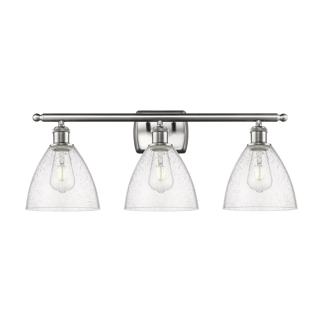 Innovations Ballston 516-3W-SN-GBD-754 Bath Vanity Light 28 in. wide - Brushed Satin Nickel