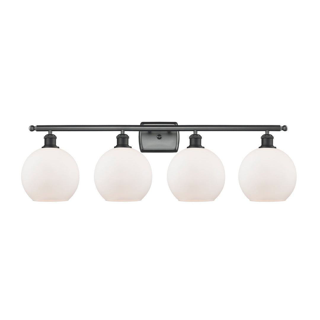 Innovations Ballston 516-4W-BK-G121-8-LED Bath Vanity Light 36 in. wide - Matte Black