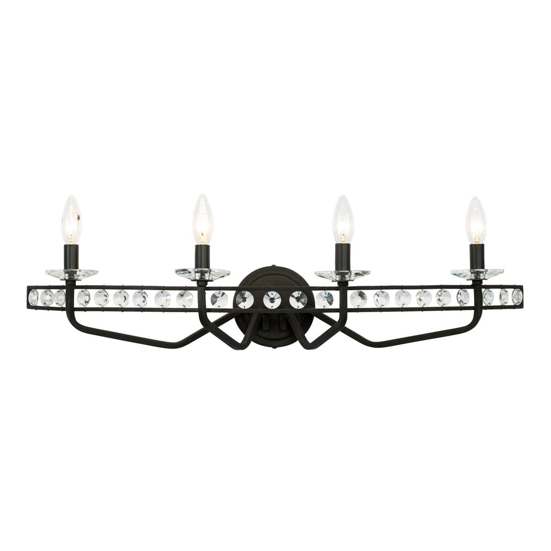 Varaluz Monroe 363B04CB Bath Vanity Light 31 in. wide - Carbon