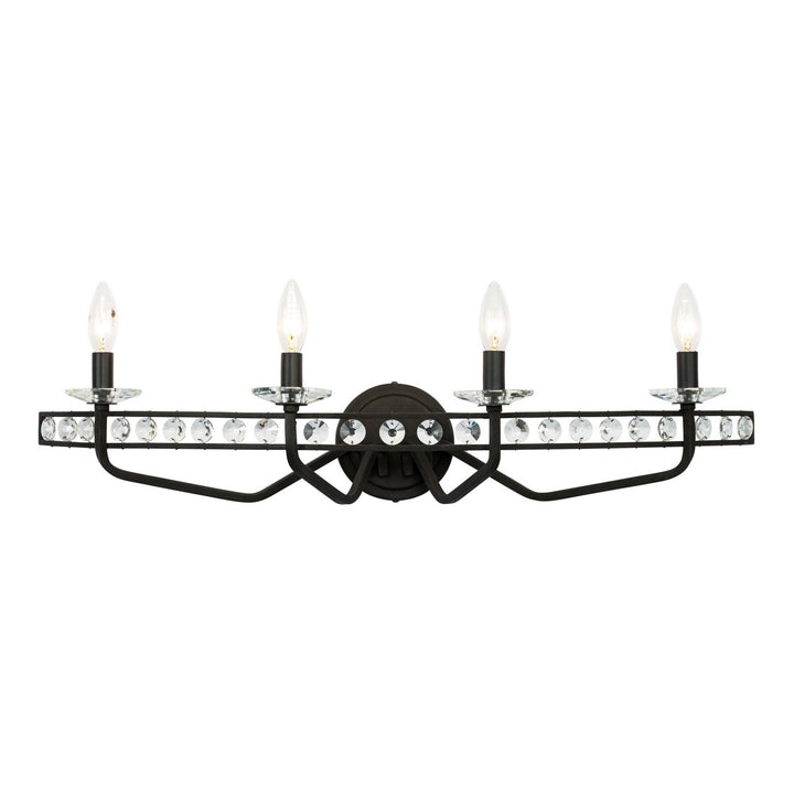 Varaluz Monroe 363B04CB Bath Vanity Light 31 in. wide - Carbon