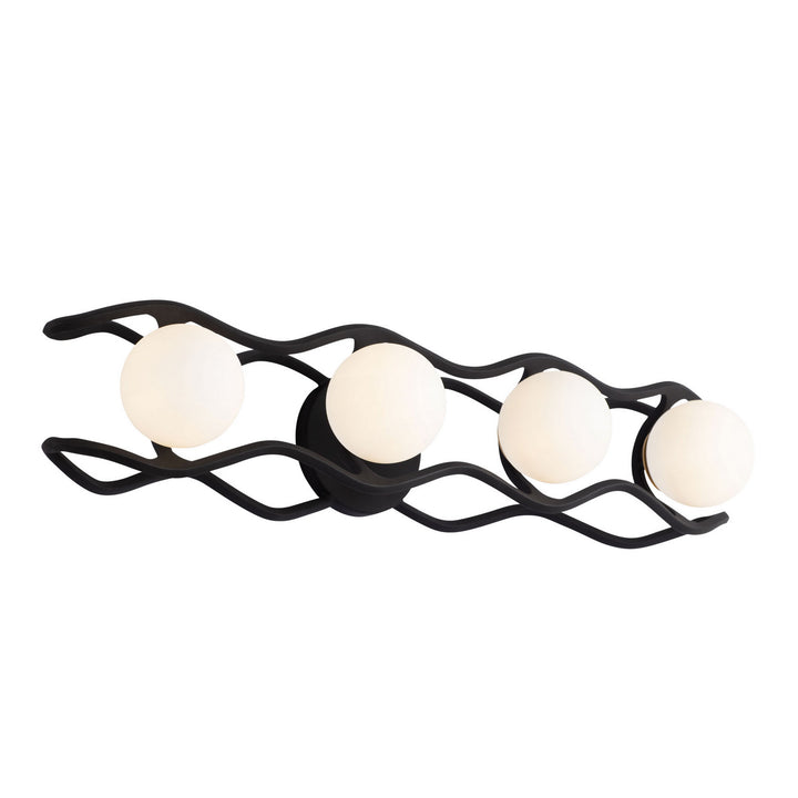 Varaluz Black Betty 374B04CBFG Bath Vanity Light 29 in. wide - Carbon/French Gold