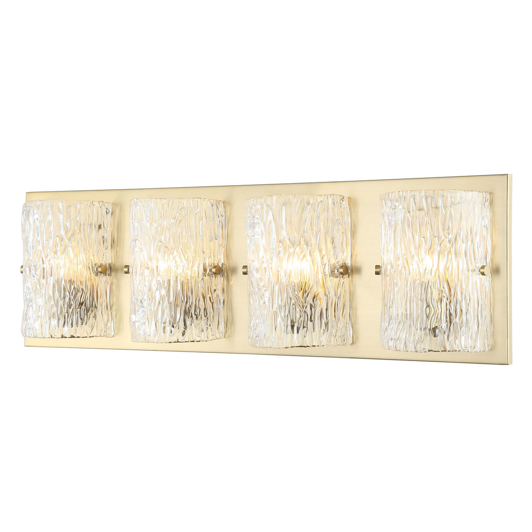 Varaluz Morgan 376B04SB Bath Vanity Light 31 in. wide - Satin Brass