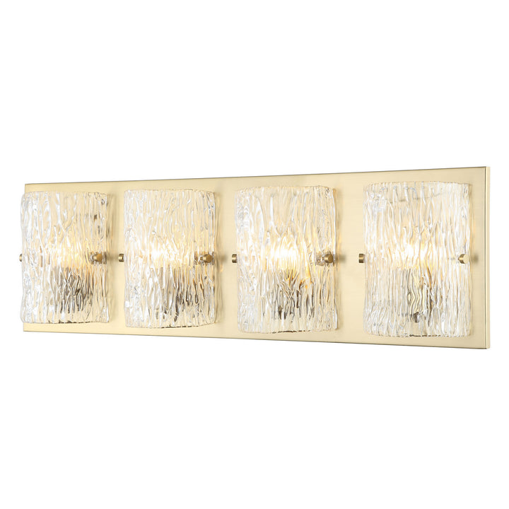 Varaluz Morgan 376B04SB Bath Vanity Light 31 in. wide - Satin Brass