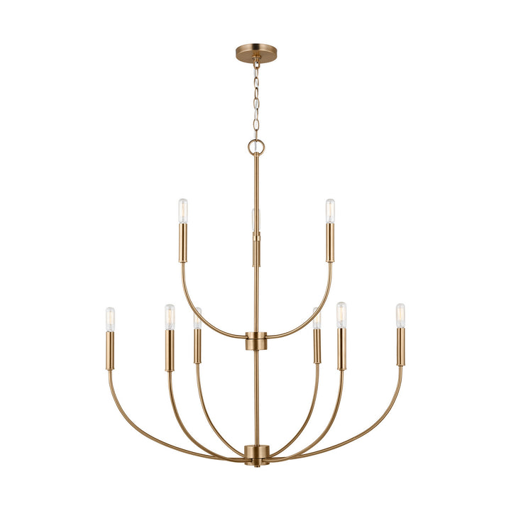 Visual Comfort Studio Greenwich 3167109-848 Chandelier Light - Satin Brass