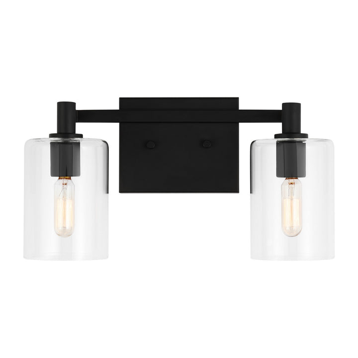Visual Comfort Studio Fullton 4464202-112 Bath Vanity Light 15 in. wide - Midnight Black