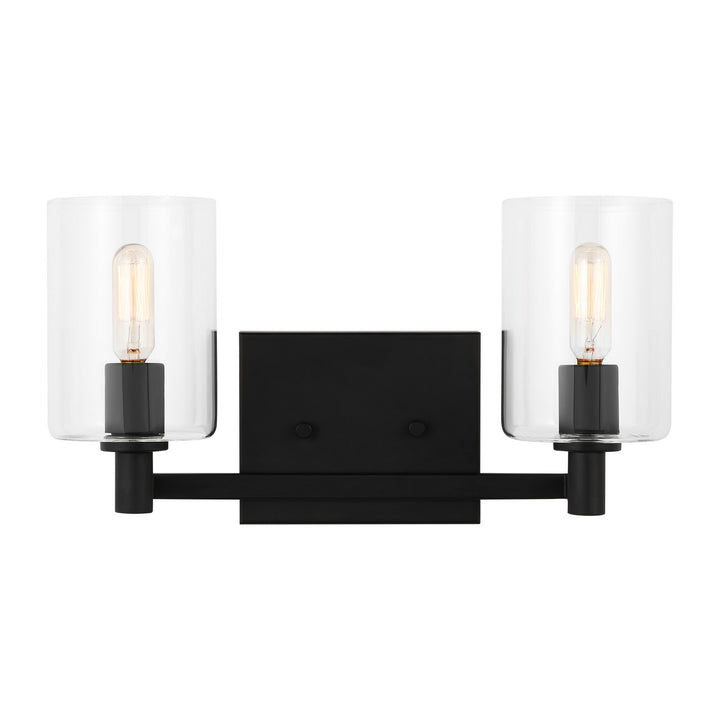 Visual Comfort Studio Fullton 4464202EN-112 Bath Vanity Light 15 in. wide - Midnight Black
