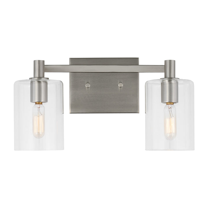 Visual Comfort Studio Fullton 4464202EN-962 Bath Vanity Light 15 in. wide - Brushed Nickel