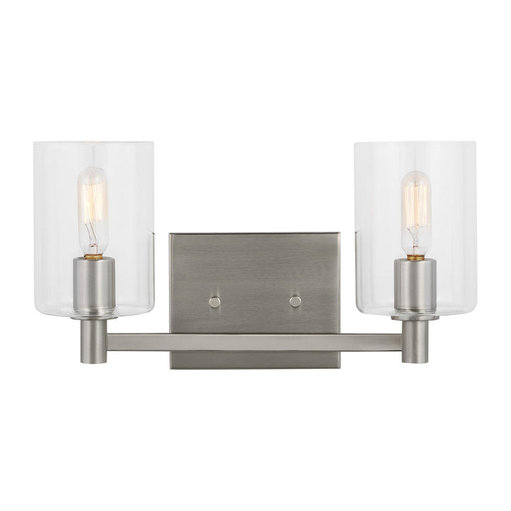 Visual Comfort Studio Fullton 4464202EN-962 Bath Vanity Light 15 in. wide - Brushed Nickel