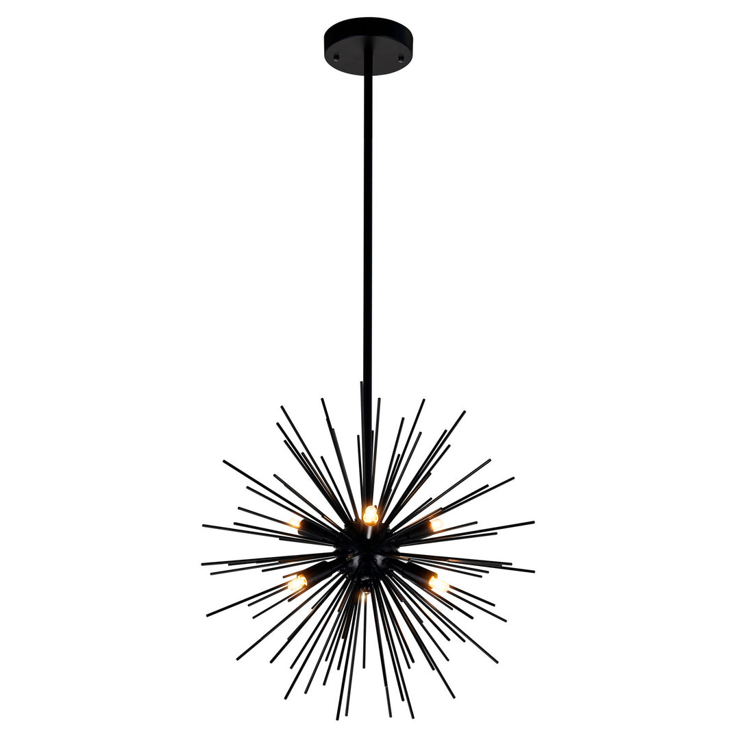 CWI Savannah 1034p16-6-101 Chandelier Light - Black
