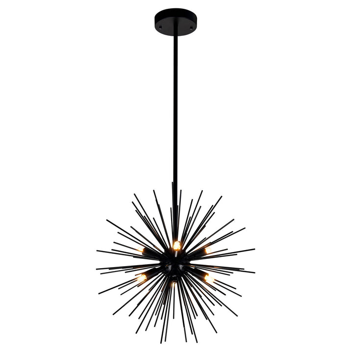 CWI Savannah 1034p16-6-101 Chandelier Light - Black