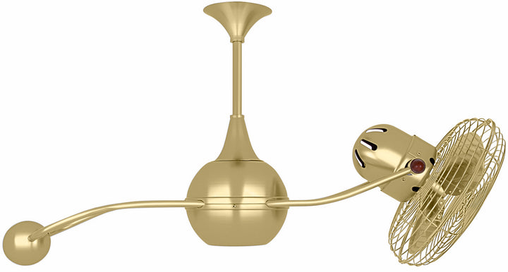 Matthews Fan Company Brisa 2000 B2K-BRBR-MTL Ceiling Fan 13 - Brushed Brass, Brushed Brass/