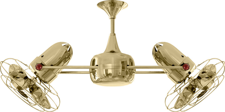Matthews Fan Company Duplo-Dinamico DD-PB-MTL Ceiling Fan 13 - Polished Brass, Polished Brass/