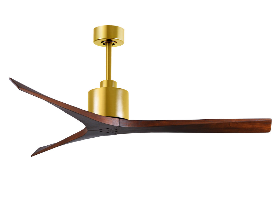 Matthews Fan Company Mollywood MW-BRBR-WA-60 Ceiling Fan - Brushed Brass, Walnut/