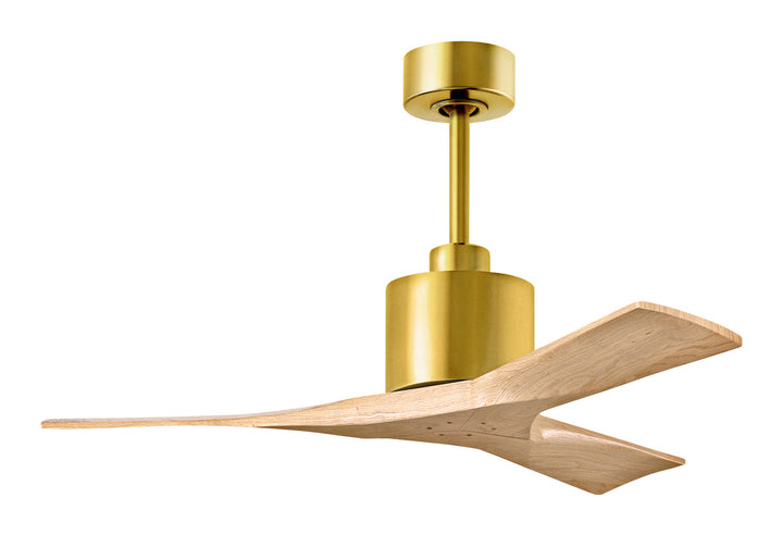 Matthews Fan Company Nan NK-BRBR-LM-42 Ceiling Fan - Brushed Brass, Light Maple Tone/