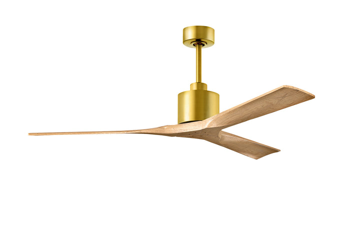 Matthews Fan Company Nan NK-BRBR-LM-60 Ceiling Fan - Brushed Brass, Light Maple Tone/