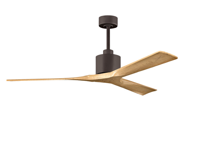 Matthews Fan Company Nan NK-TB-LM-60 Ceiling Fan - Textured Bronze, Light Maple Tone/