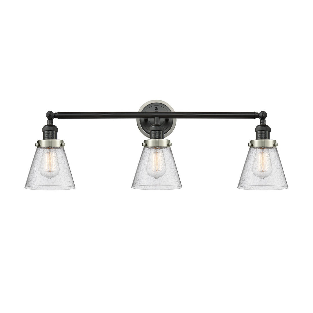 Innovations Franklin Restoration 205BK-BPSN-HRSN-G64 Bath Vanity Light 30 in. wide - Matte Black