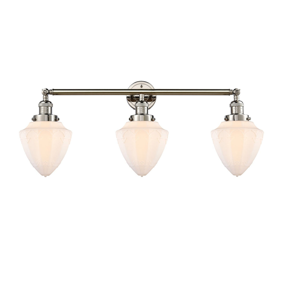 Innovations Franklin Restoration 205-PN-G661-7 Bath Vanity Light 34 in. wide - Polished Nickel