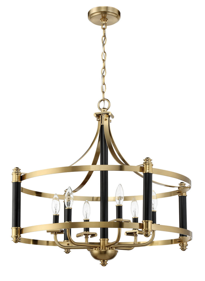 Craftmade Stanza 54896-FBSB Chandelier Light - Flat Black/Satin Brass