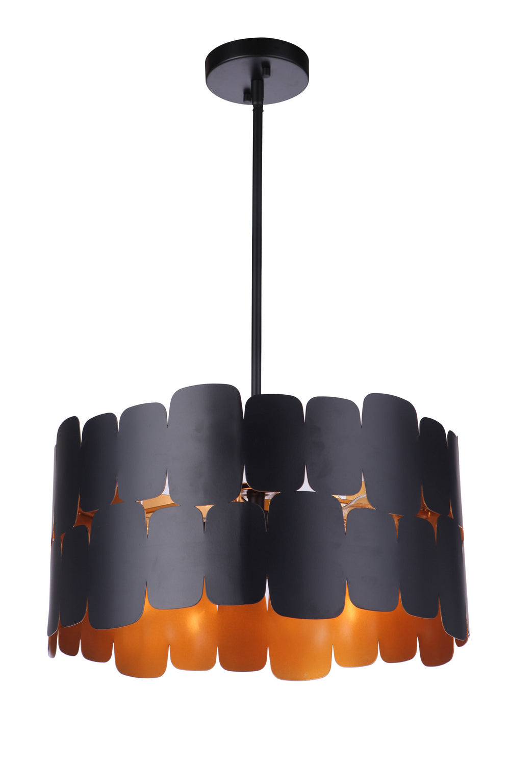 Craftmade Sabrina 56694-FBGLR Pendant Light - Flat Black/Gold Luster