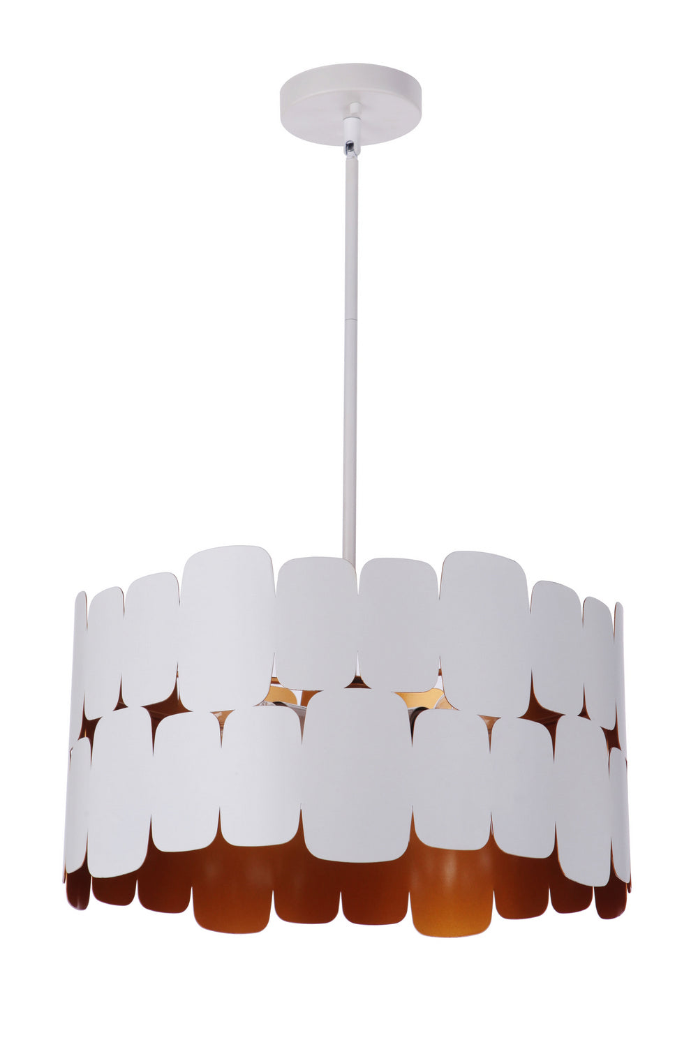 Craftmade Sabrina 56694-MWWGLR Pendant Light - Matte White/Gold Luster