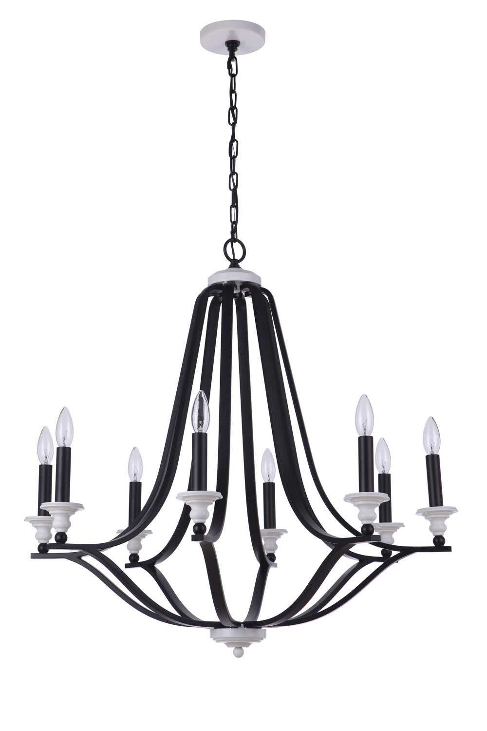 Craftmade Esme 57628-FBMWW Chandelier Light - Flat Black/Matte White