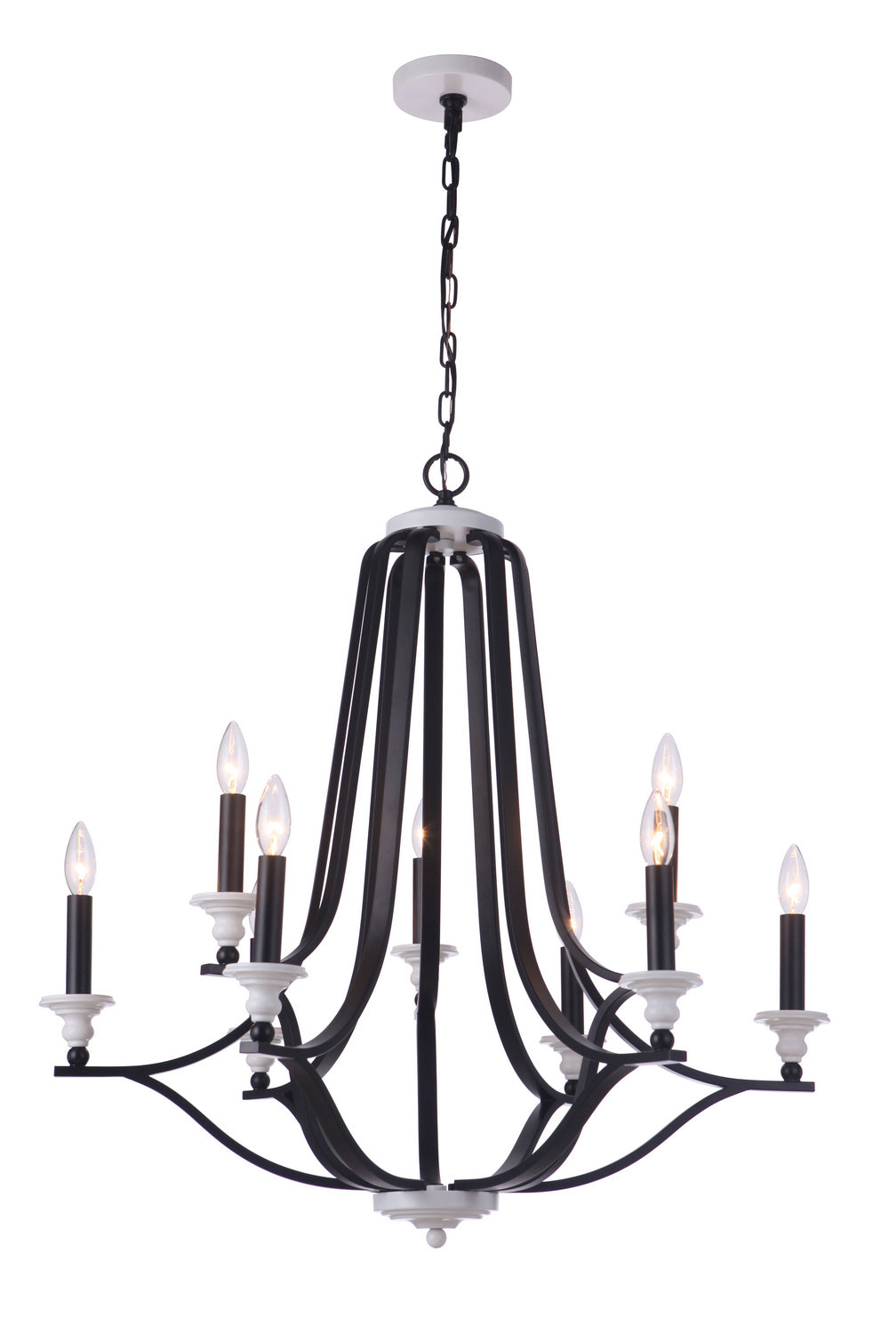 Craftmade Esme 57629-FBMWW Chandelier Light - Flat Black/Matte White