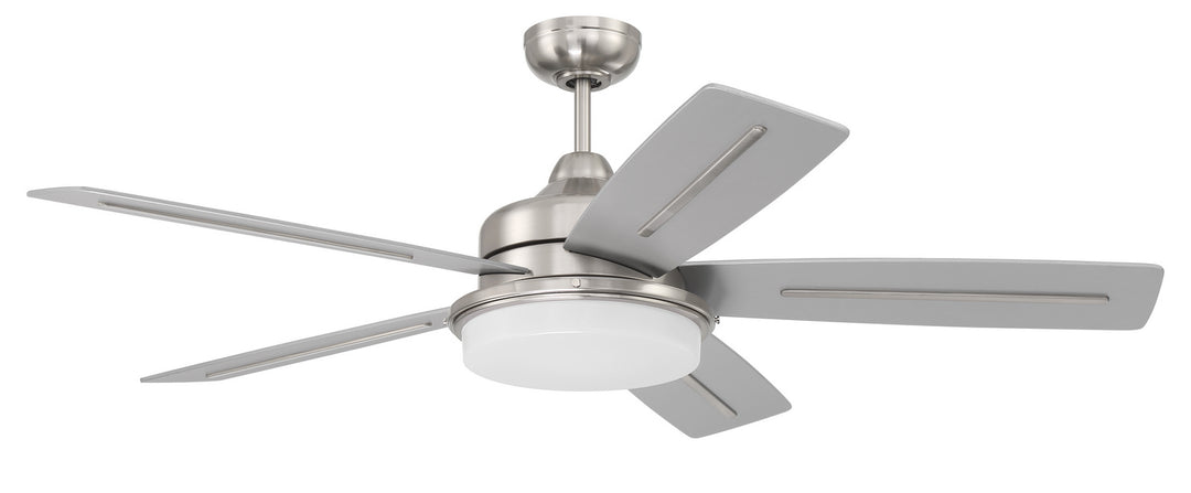 Craftmade Drew DRW54BNK5 Ceiling Fan 54 - Brushed Polished Nickel, Brushed Nickel/Greywood/