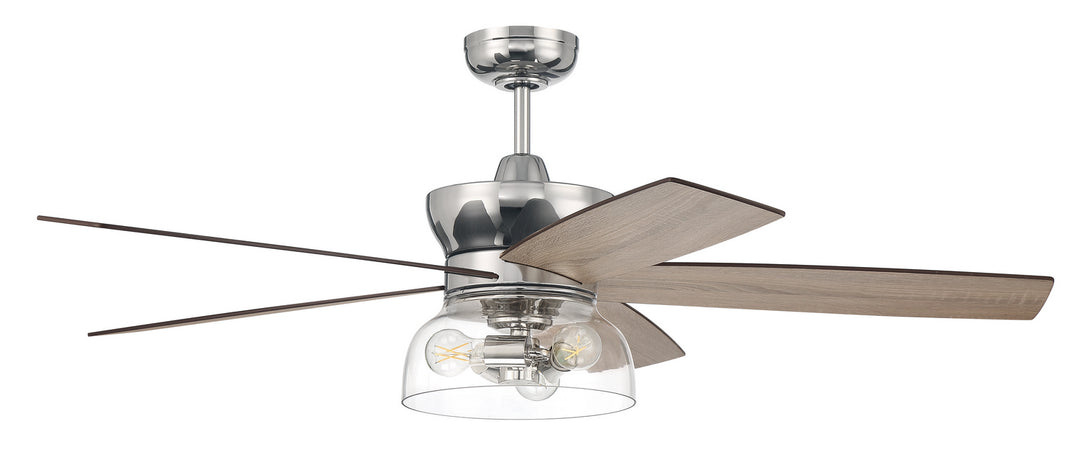 Craftmade Gibson GBN52PLN5 Ceiling Fan 52 - Polished Nickel, Driftwood/Greywood/