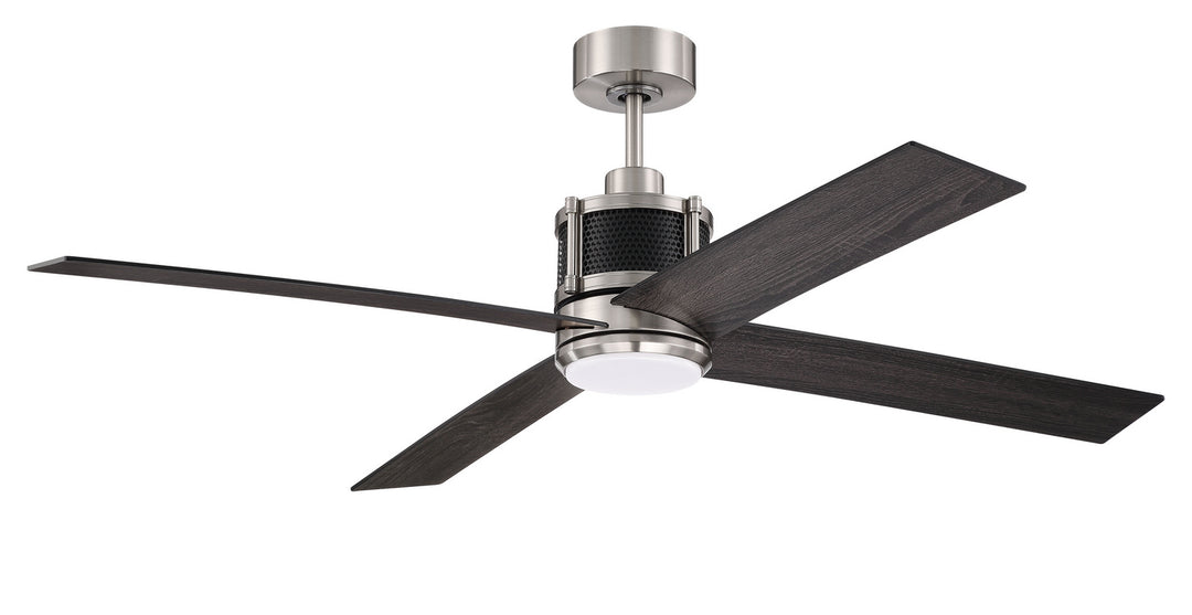 Craftmade Gregory GRG56BNKFB4 Ceiling Fan 56 - Brushed Polished Nickel/Flat Black, Flat Black/Greywood/
