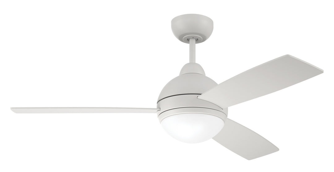 Craftmade Keen KNE48W3 Ceiling Fan 48 - White, White/Red Green Blue/