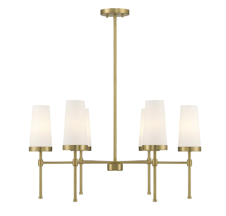 Savoy House Haynes 1-2802-6-322 Chandelier Light - Warm Brass