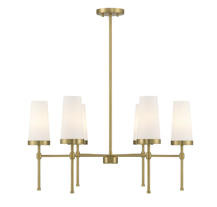 Savoy House Haynes 1-2802-6-322 Chandelier Light - Warm Brass