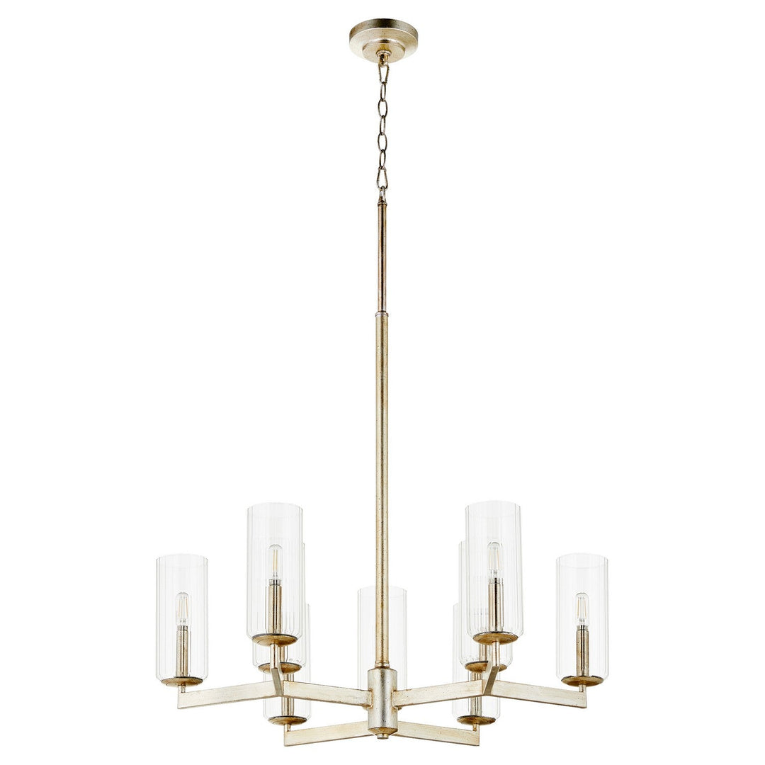 Quorum Merrick 674-9-60 Chandelier Light - Aged Silver Leaf