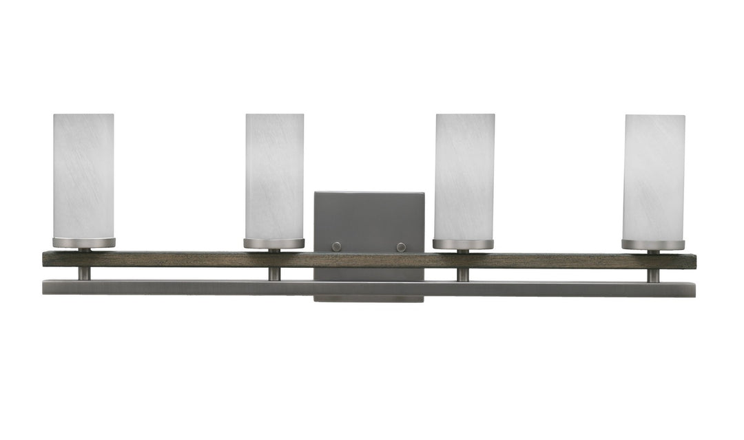 Toltec Belmont 2714-GPDW-811 Bath Vanity Light 27 in. wide - Graphite & Painted Distressed Wood-look