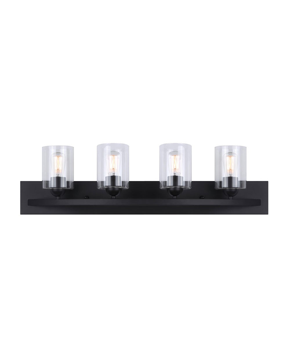 Canarm Hampton IVL370A04BK-CL Bath Vanity Light 32 in. wide - Matte Black