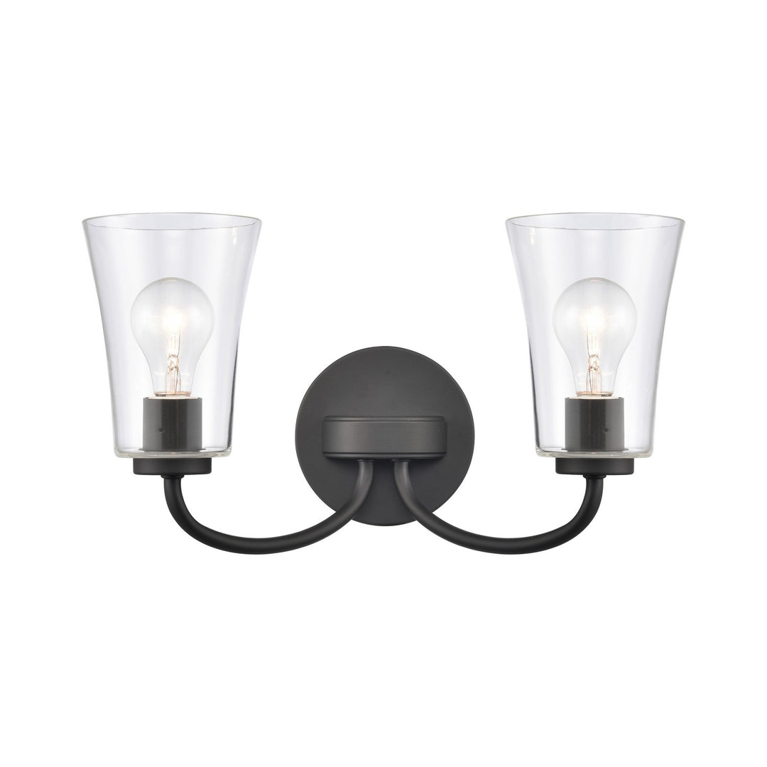 Elk Emily EC89253/2 Bath Vanity Light 17 in. wide - Matte Black