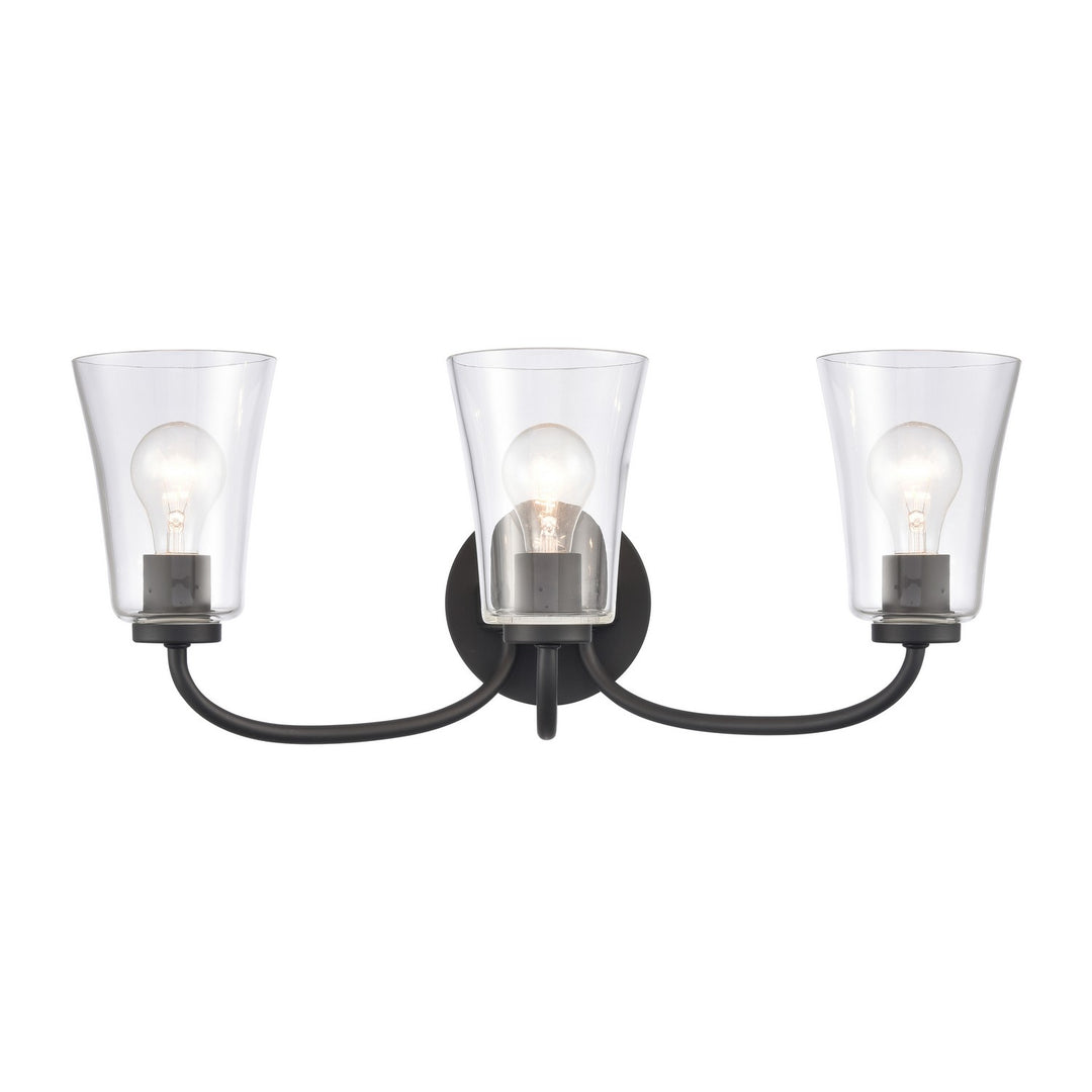 Elk Emily EC89254/3 Bath Vanity Light 23 in. wide - Matte Black