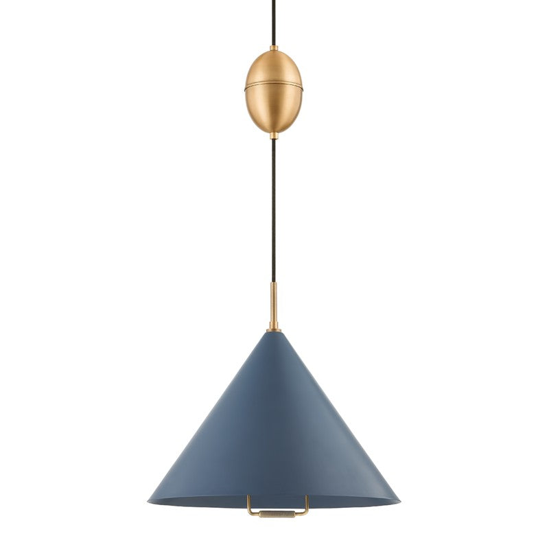 Troy Fontana F7618-PBR/SBL Pendant Light - Patina Brass