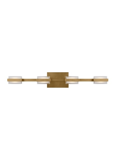 Visual Comfort Modern 700BCKMD4NB-LED930-277 Bath Vanity Light 32 in. wide - Natural Brass