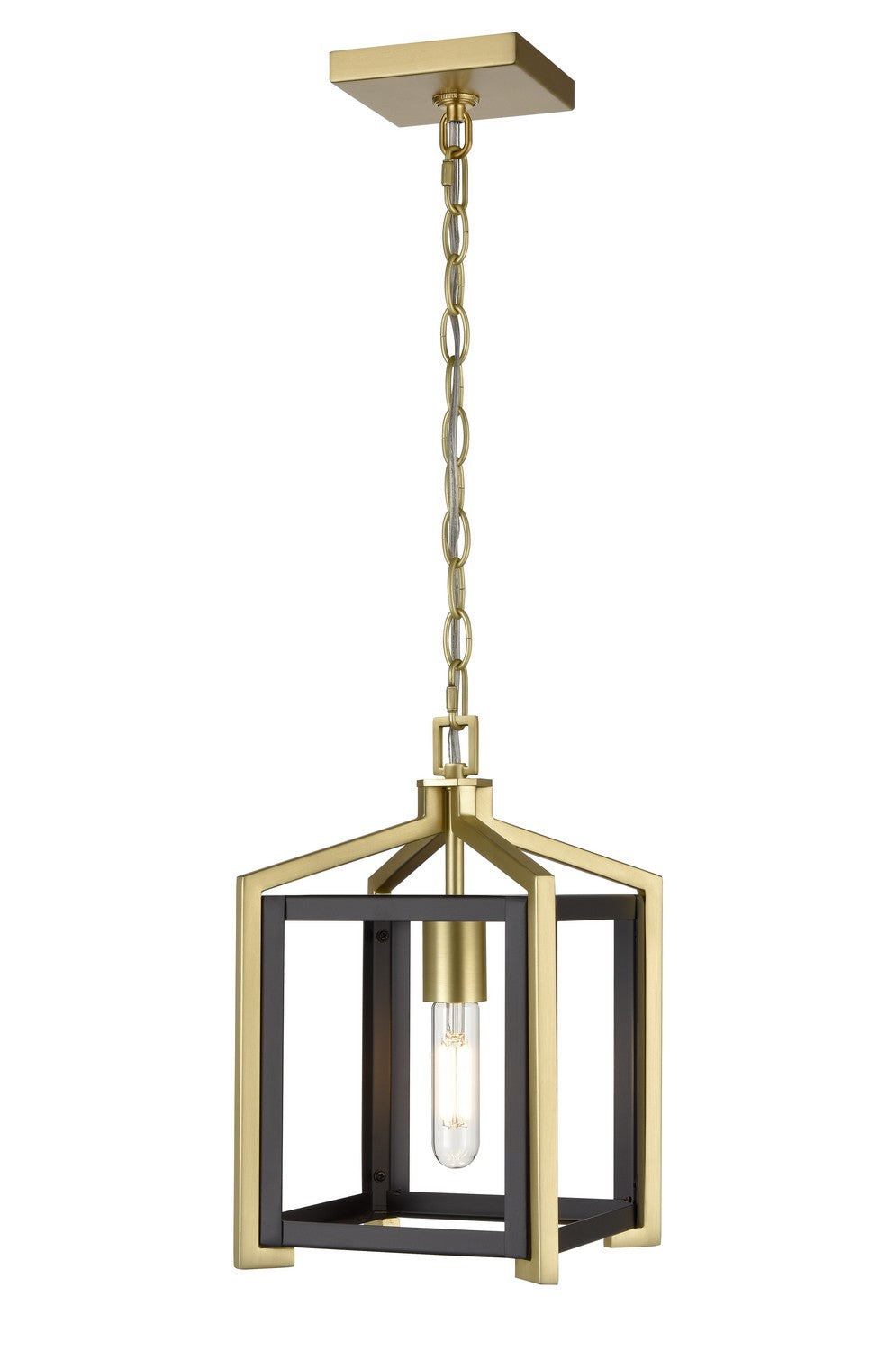 Innovations Downtown Urban 376-1P-BSB-8 Pendant Light - Black Satin Brass