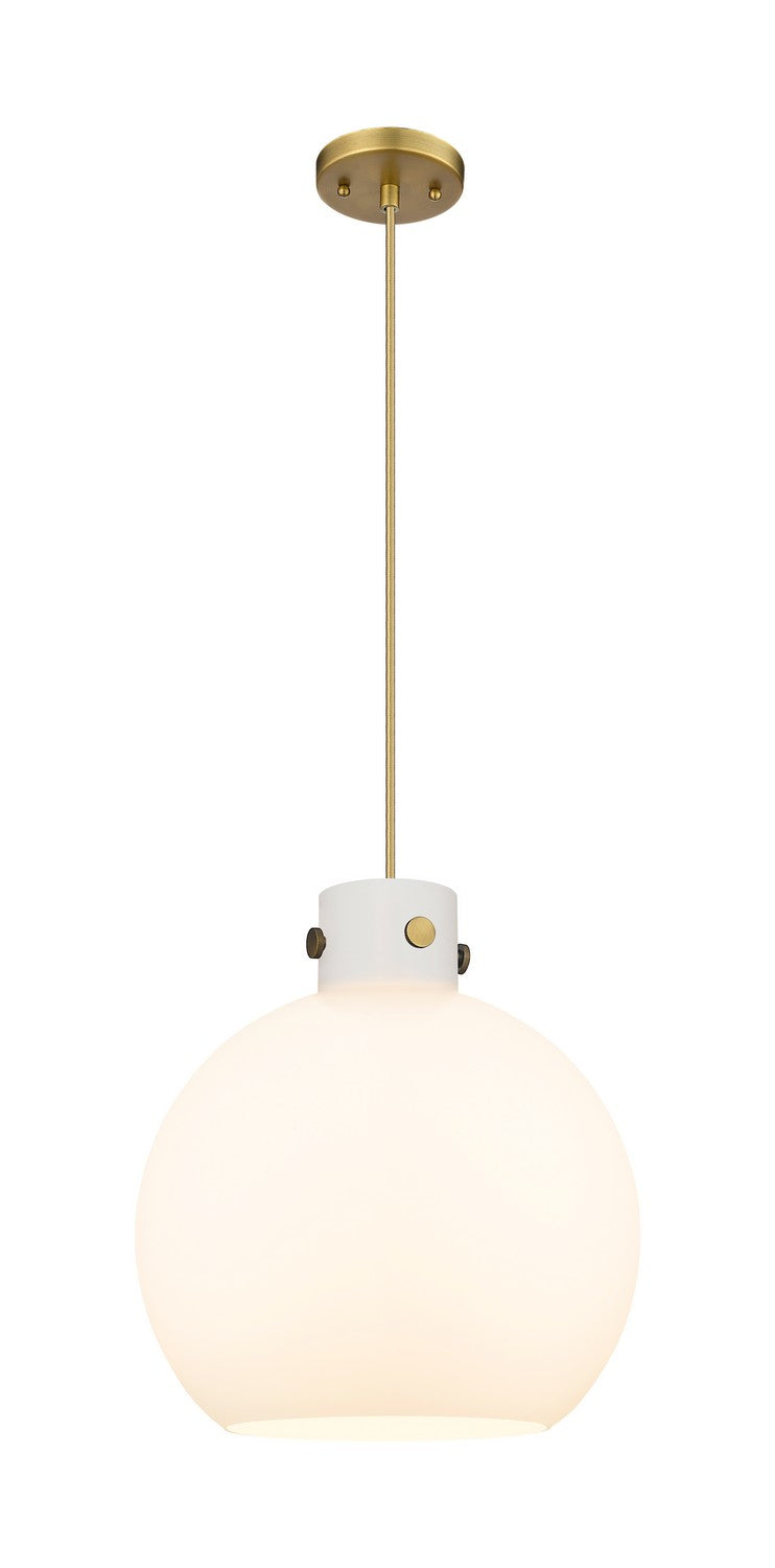 Innovations Newton 410-1PL-BB-G410-16WH Pendant Light - Brushed Brass