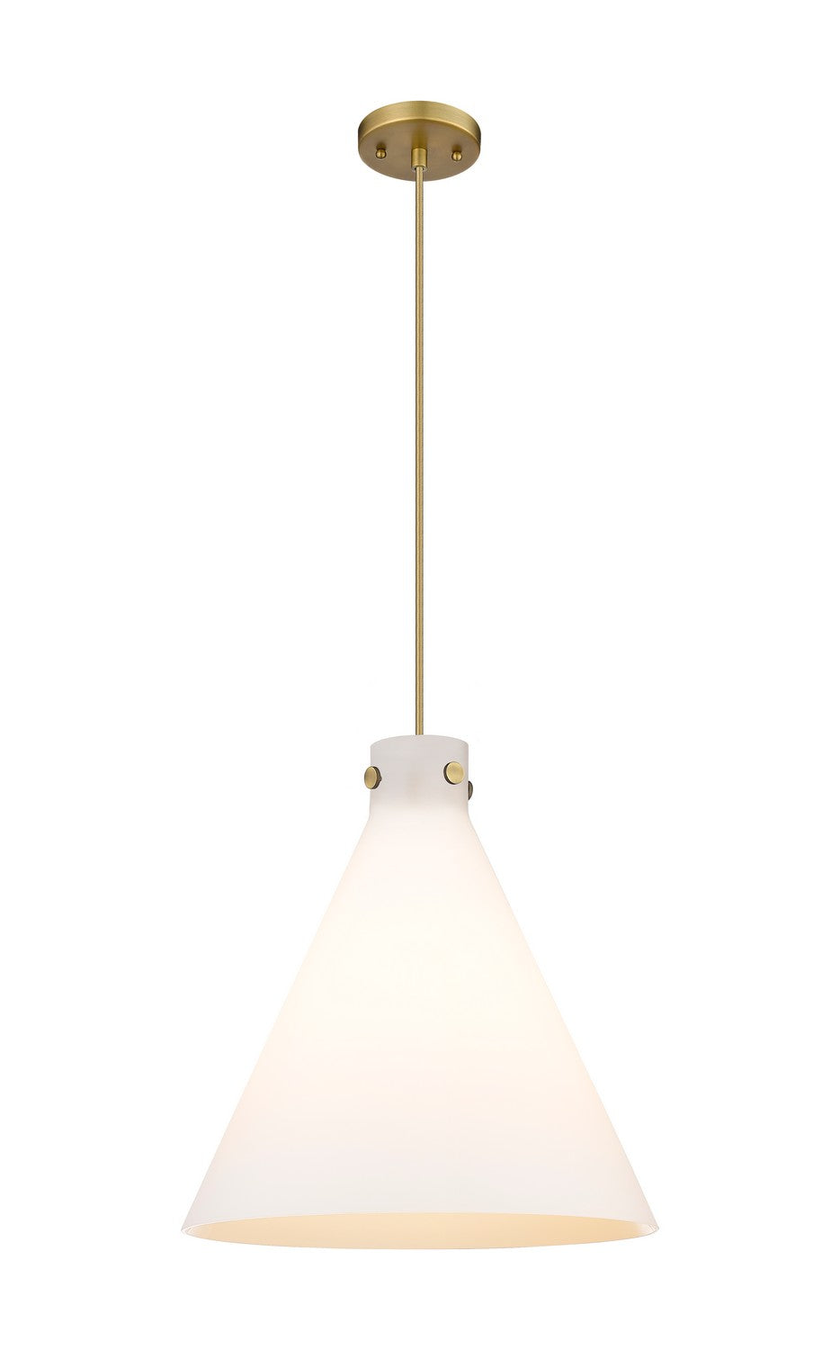 Innovations Downtown Urban 410-1PL-BB-G411-18WH Pendant Light - Brushed Brass
